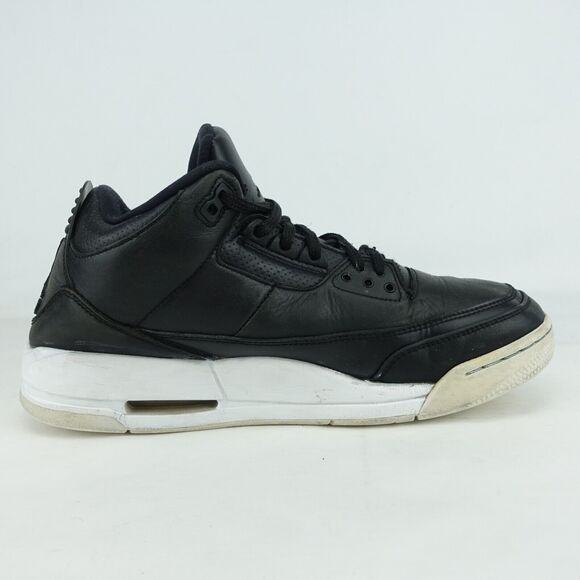 NIKE Men Air Jordan 3 Cyber Monday Sneakers Size 10 Black Leather 136064-020 main image 4